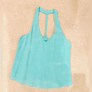 Rory Beca teal silk top,